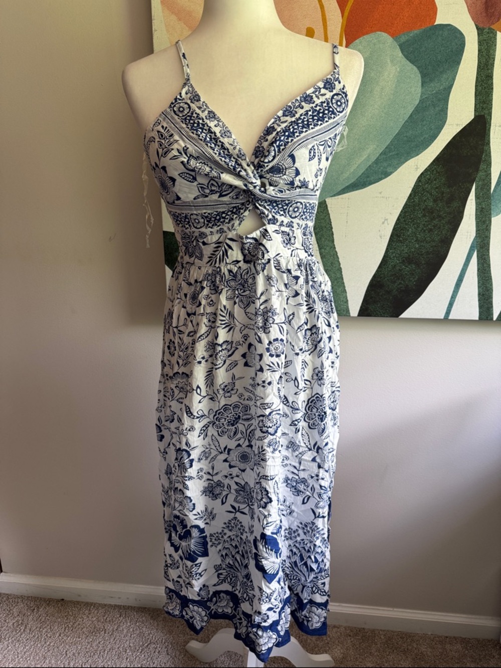 Blue & White Floral Dress